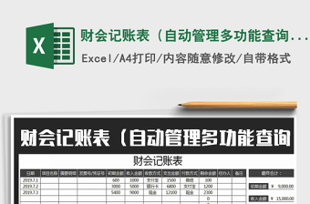 2025年财会记账表（自动管理多功能查询）