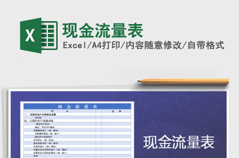 2025年现金流量表免费下载