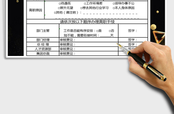 2025年辞职申请表免费下载
