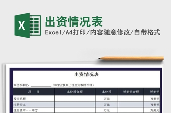 2025年出资情况表免费下载