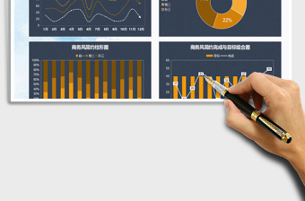 2025年商务风数据图表模板 可视化看板