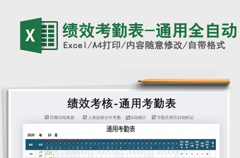 2025年绩效考勤表-通用全自动