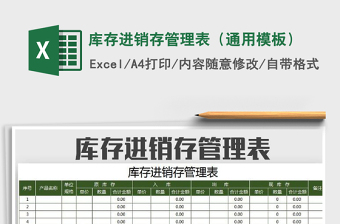 2025年库存进销存管理表（通用模板）