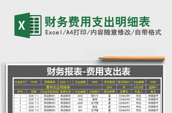 2025年财务费用支出明细表