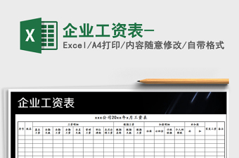 2025年企业工资表-