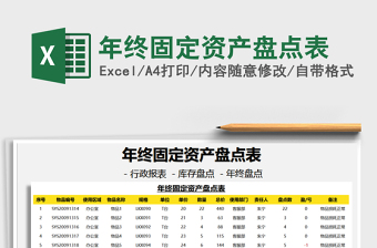 2025年年终固定资产盘点表