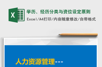 2025年学历、经历分类与资位设定原则