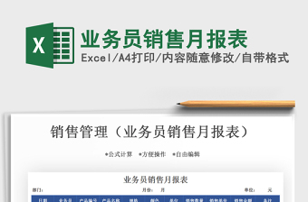 2025年业务员销售月报表