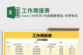 2025年工作周报表