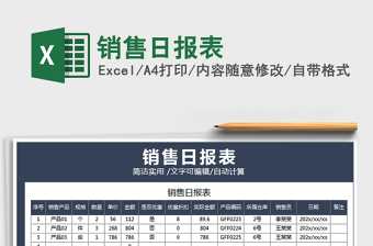 2025年销售日报表