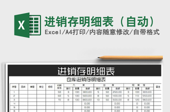 2025年进销存明细表（自动）