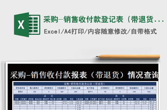 2025年采购-销售收付款登记表（带退货）分类查询