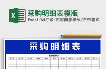 2025年采购明细表模版免费下载