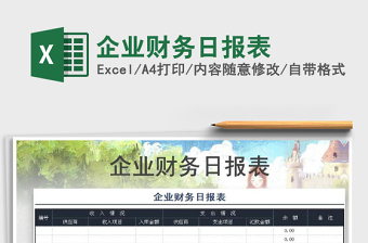 2025年企业财务日报表免费下载