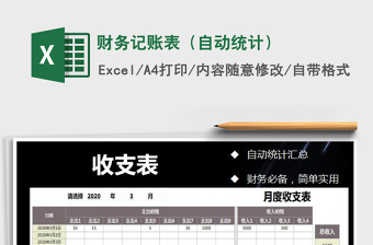 2025年财务记账表（自动统计）