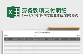 2025年劳务款项支付明细免费下载