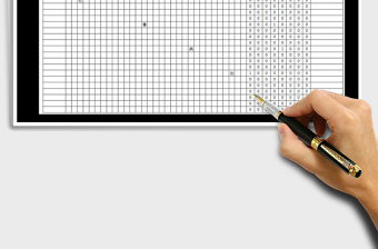 2025年考勤表（公式计算）