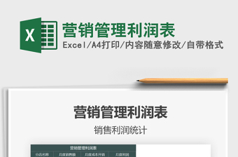 2025年营销管理利润表