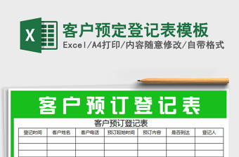 2025年客户预定登记表模板免费下载