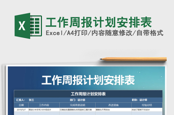 2025年工作周报计划安排表免费下载