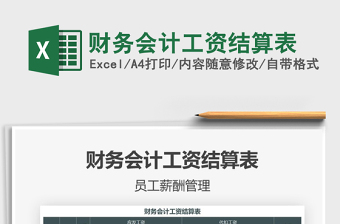 2025年财务会计工资结算表