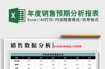 2025年年度销售预期分析报表