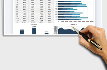 2025年产品营销收入数据图表模板