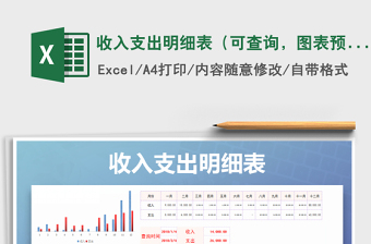 收入支出明细表（可查询，图表预览）