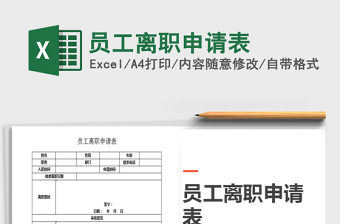 2025年员工离职申请表