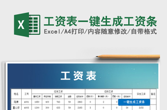 2025年工资表一键生成工资条免费下载