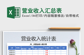 2025年营业收入汇总表免费下载