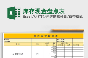 2025年库存现金盘点表免费下载