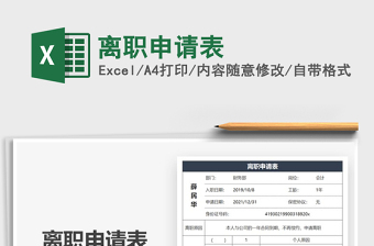 2025年离职申请表