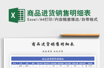 2025年商品进货销售明细表