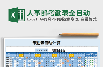 2025年人事部考勤表全自动