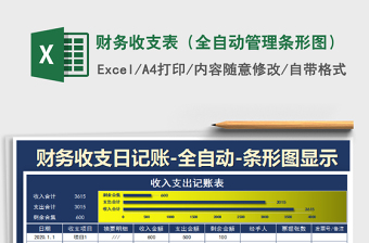 2025年财务收支表（全自动管理条形图）