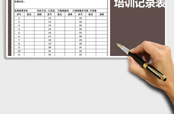 2025年培训记录表