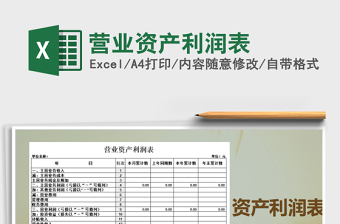 2025年营业资产利润表