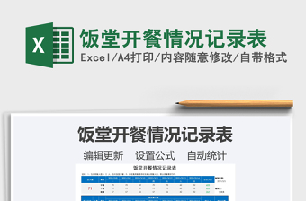 2025年饭堂开餐情况记录表