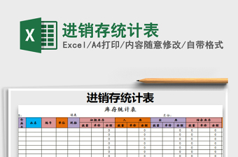 2025年进销存统计表免费下载