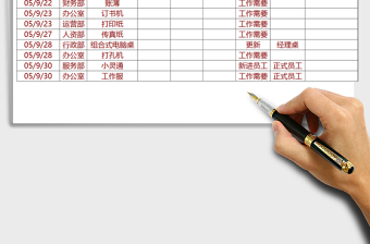 2025年办公用品领用记录表免费下载