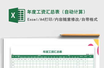 2025年年度工资汇总表（自动计算）