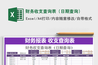 2025年财务收支查询表（日期查询）