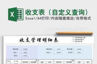 2025年收支表（自定义查询）