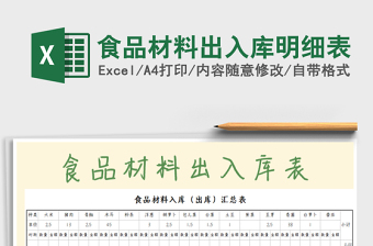 2025年食品材料出入库明细表免费下载