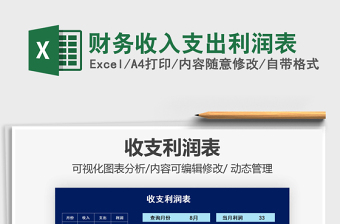 2025年财务收入支出利润表