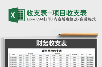 2025年收支表-项目收支表免费下载