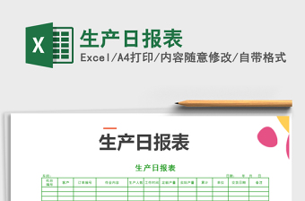 2025年生产日报表免费下载