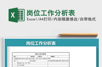 2025年岗位工作分析表免费下载