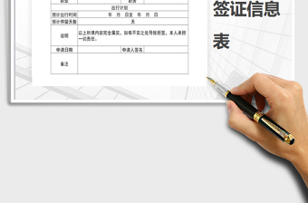 2025年签证信息表